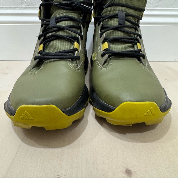 Adidas Terrex Unity Leather Mid COLD.RDY Hiking Shoes Men's 11 Olive Green - Picture 5 of 13